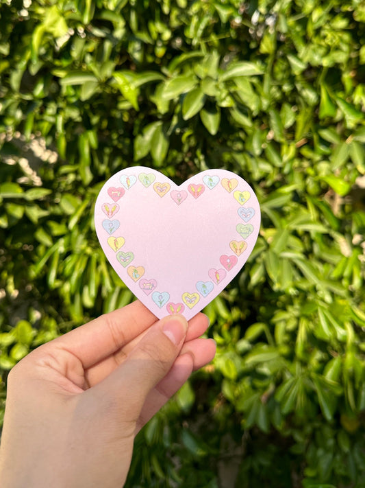 Heart Shaped Sticky Note