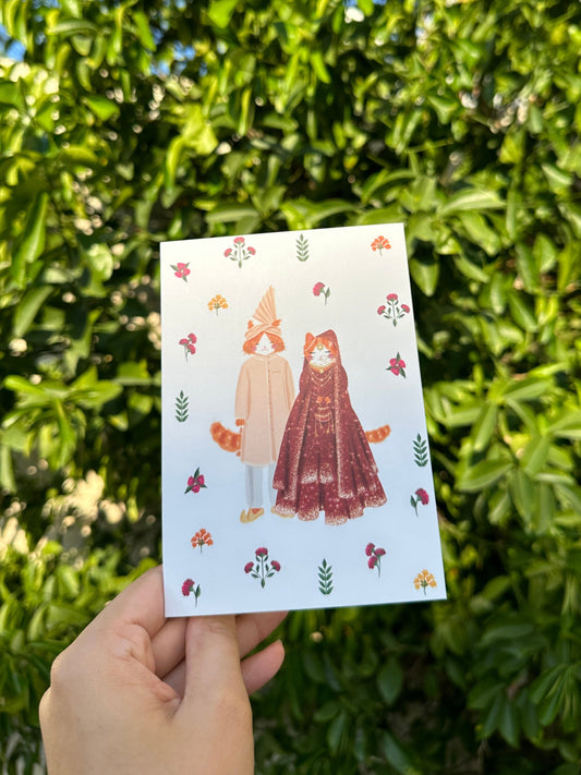 Cat Wedding Greeting Card