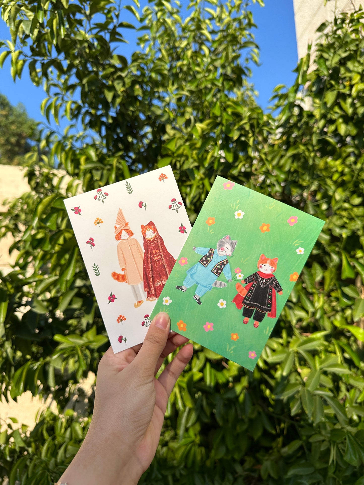 Cat Couple Greeting Card